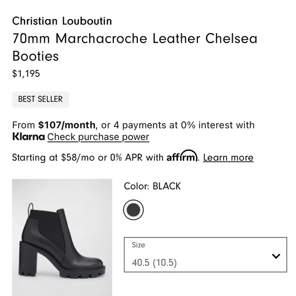 Christian Louboutin 70mm Marchacroche Leather Chelsea Booties - Picture 6 of 9